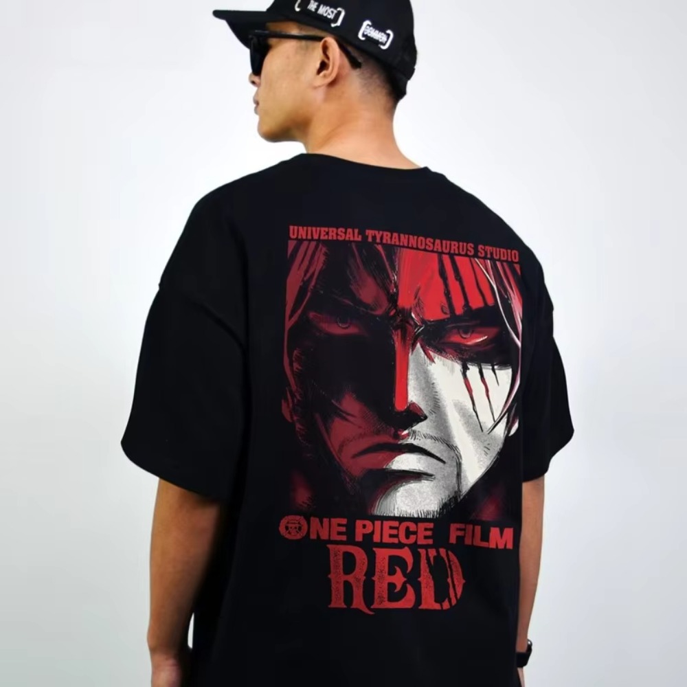 2025One Piece Red Graphic T Sh - Streetwear Brand Japan recension och pris