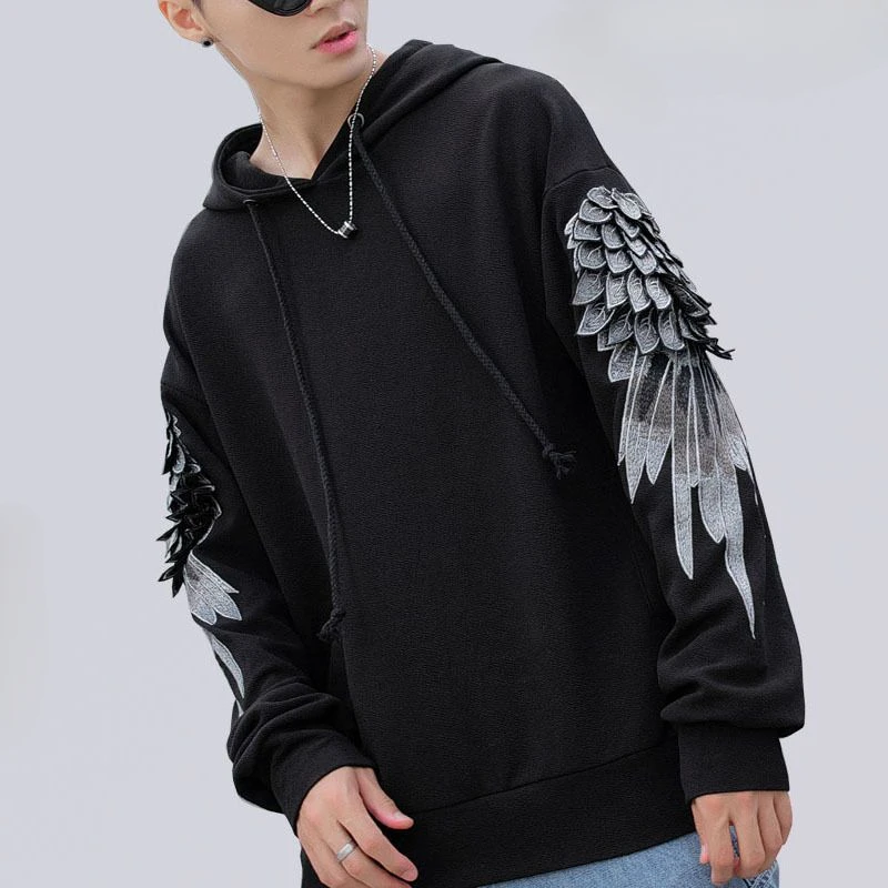 Sweatshirt for Men Hooded Embr - Streetwear Brand Cheap recension och pris